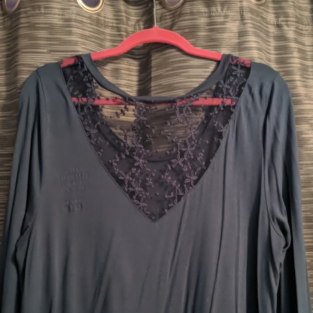 Torrid super soft long sleeve mesh back top